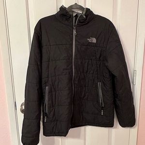 Men’s North Face dark gray jacket.